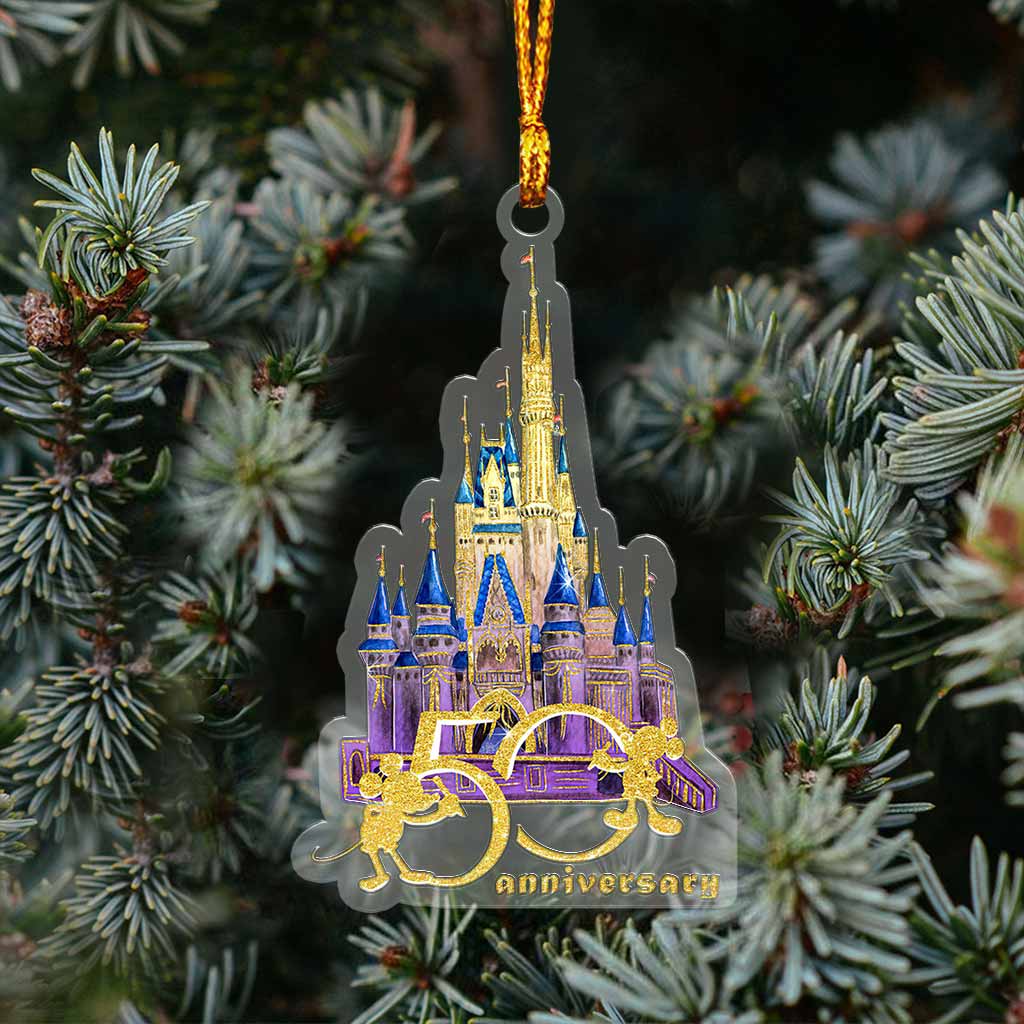 50 Magical Years - Mouse Transparent Ornament