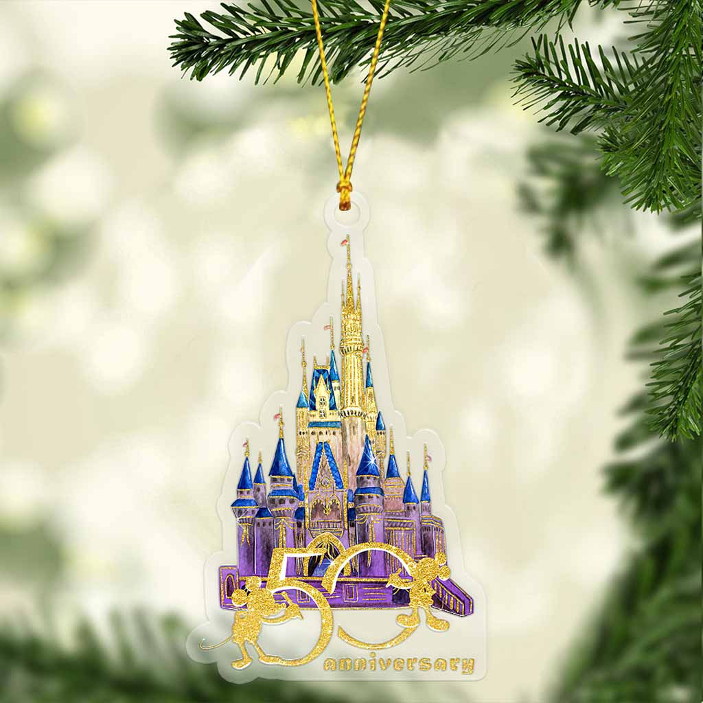 50 Magical Years - Mouse Transparent Ornament