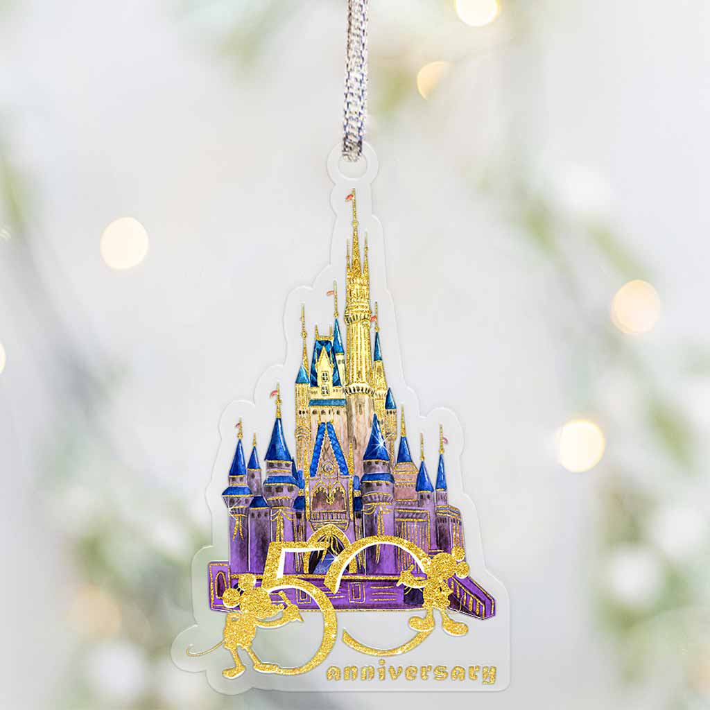 50 Magical Years - Mouse Transparent Ornament