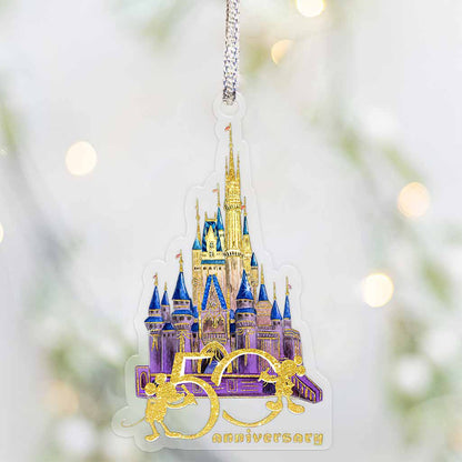 50 Magical Years - Mouse Transparent Ornament