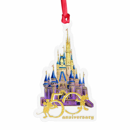 50 Magical Years - Mouse Transparent Ornament