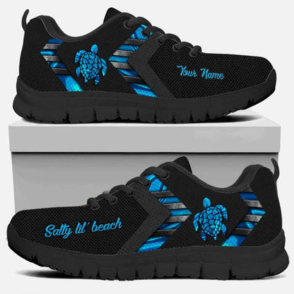 Salty Lil' Beach - Personalized Turtle Sneakers