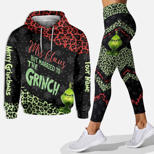 Mrs Claus - Personalized Christmas Couple Hoodie and Leggings