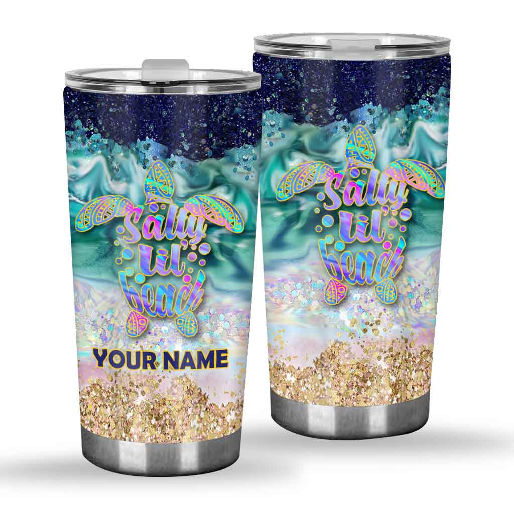 Salty Lil' Beach - Personalized Turtle Tumbler