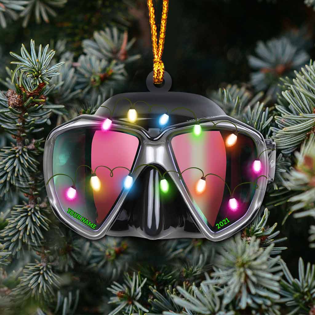 Scuba Diving - Personalized Christmas Ornament (Printed On Both Sides)