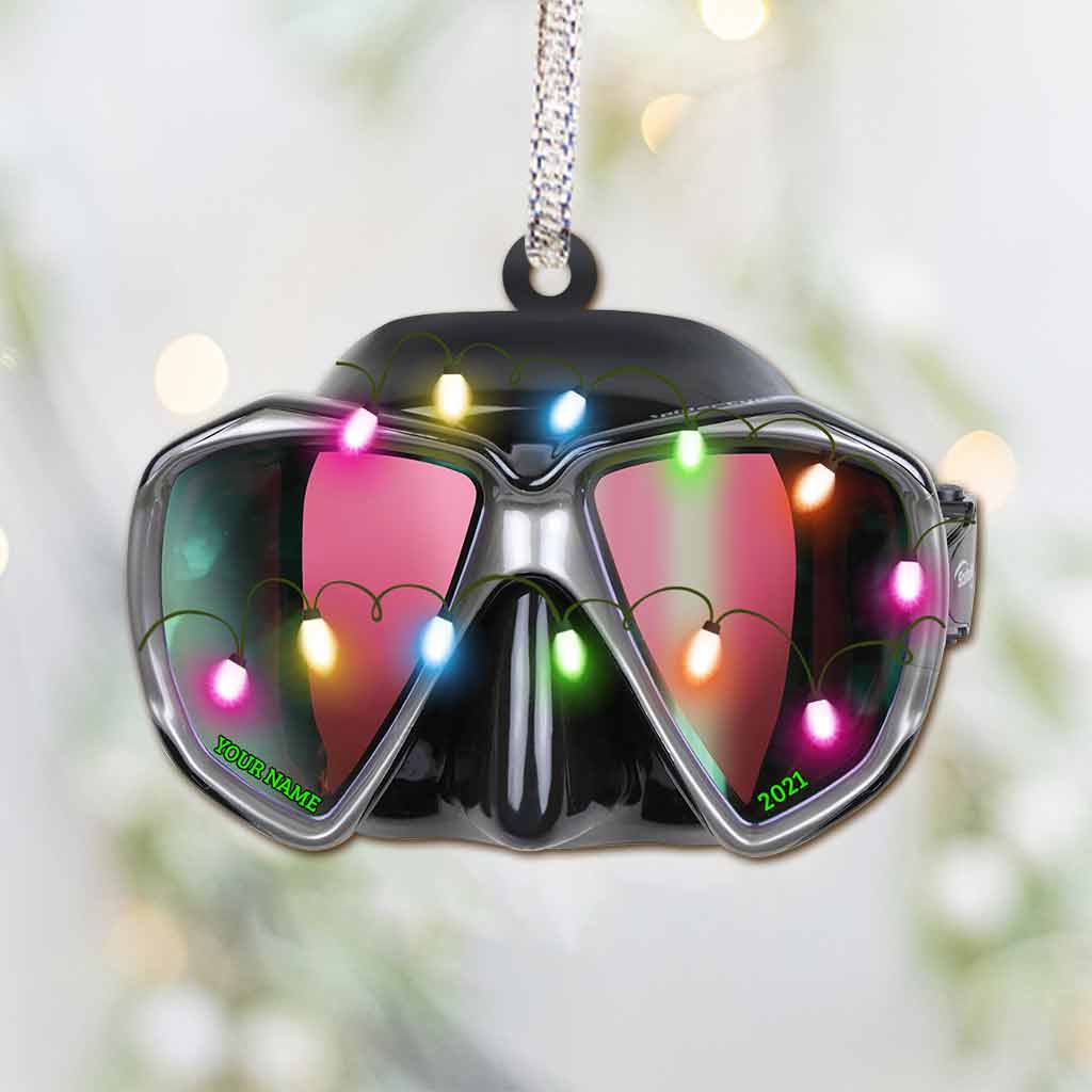 Scuba Diving - Personalized Christmas Ornament (Printed On Both Sides)