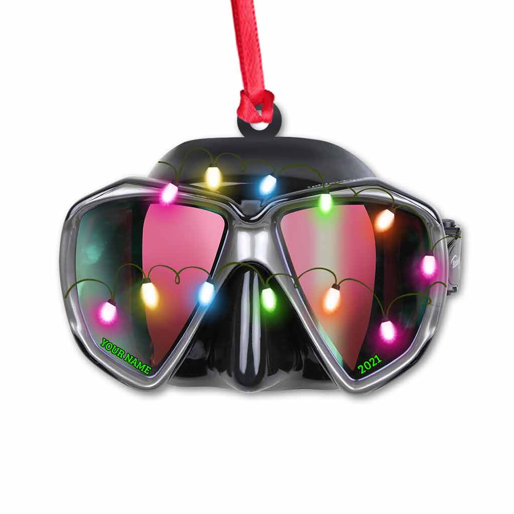 Scuba Diving - Personalized Christmas Ornament (Printed On Both Sides)