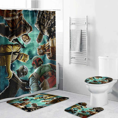 We Saw It - The Force Bathroom Curtain & Mats Set