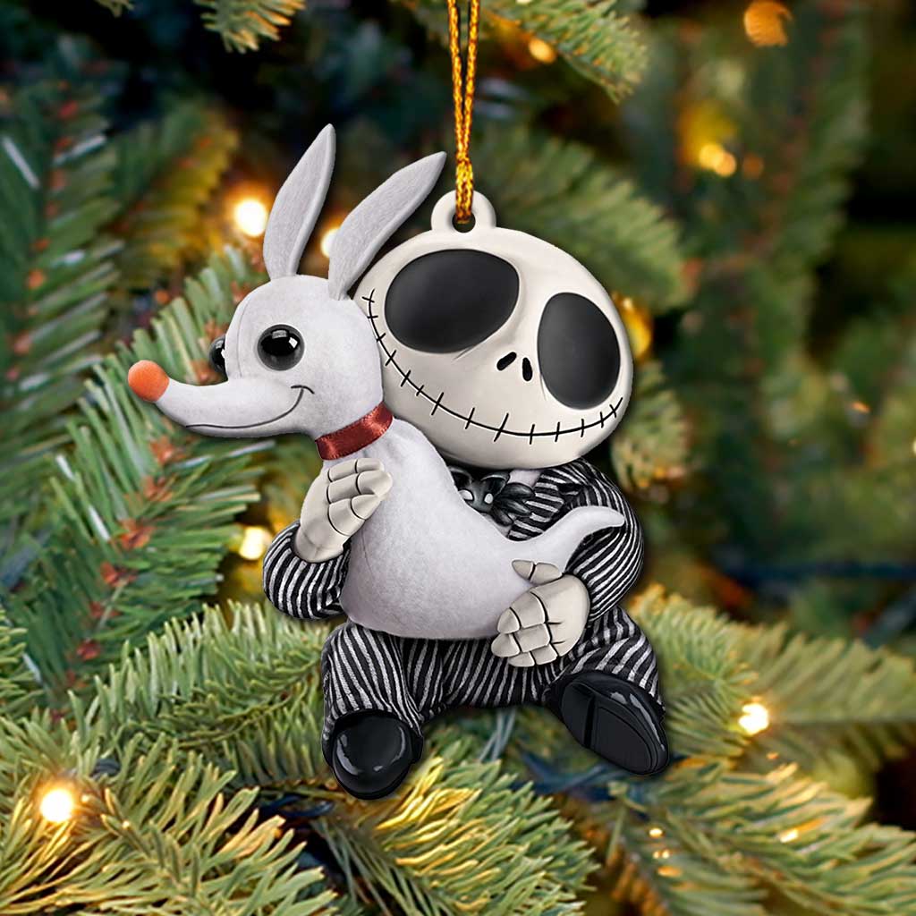 Me And My Dog Nightmare - Christmas Nightmare Ornament (Printed On Both Sides)