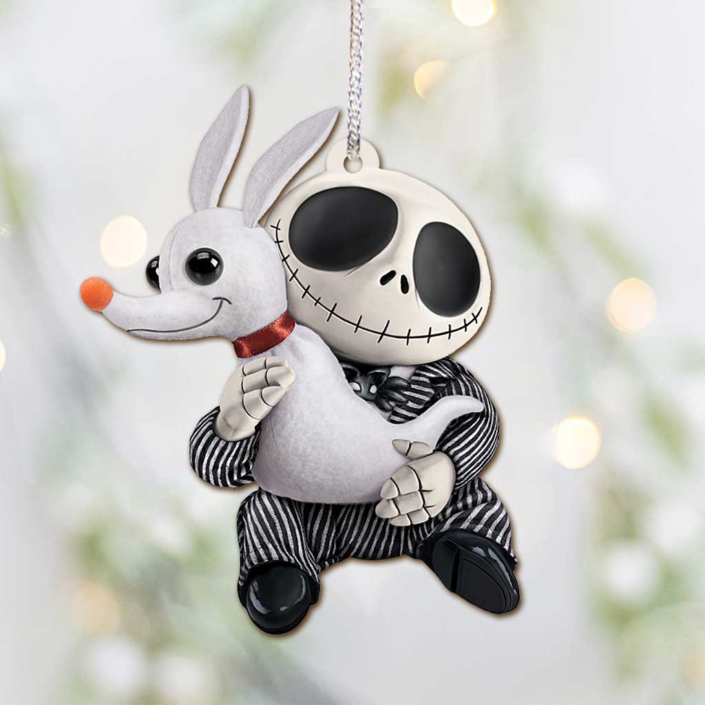 Me And My Dog Nightmare - Christmas Nightmare Ornament (Printed On Both Sides)