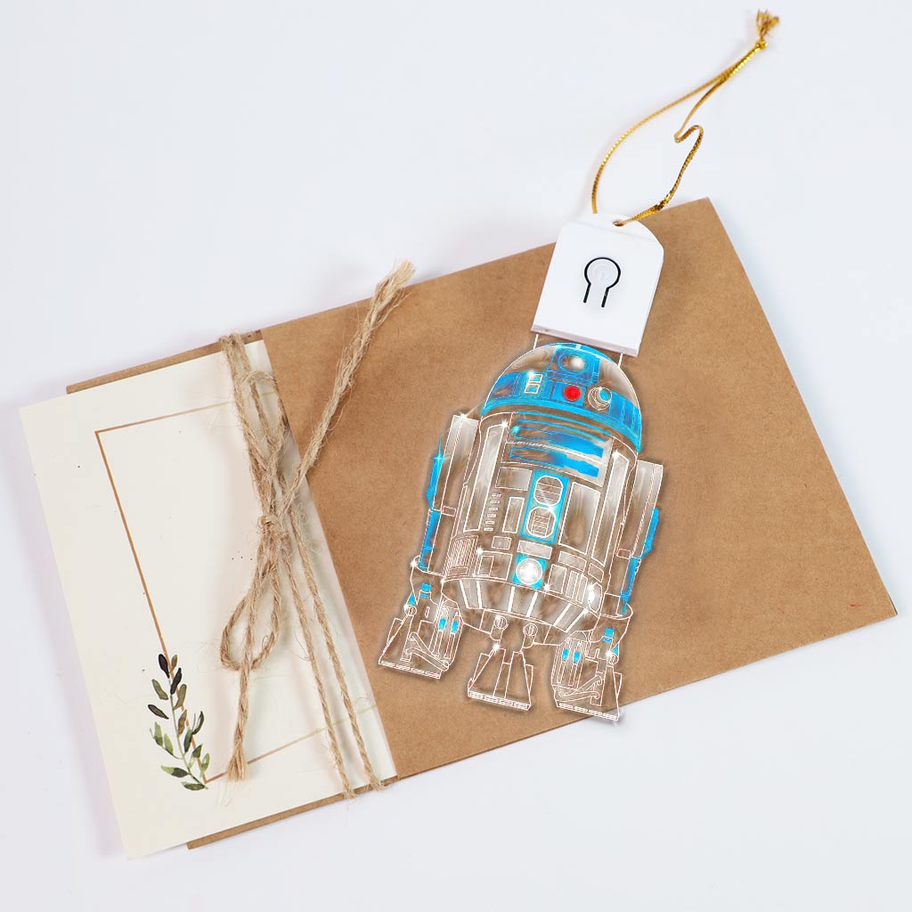 Robot Galaxy - Christmas The Force Shaped Led Acrylic Ornament