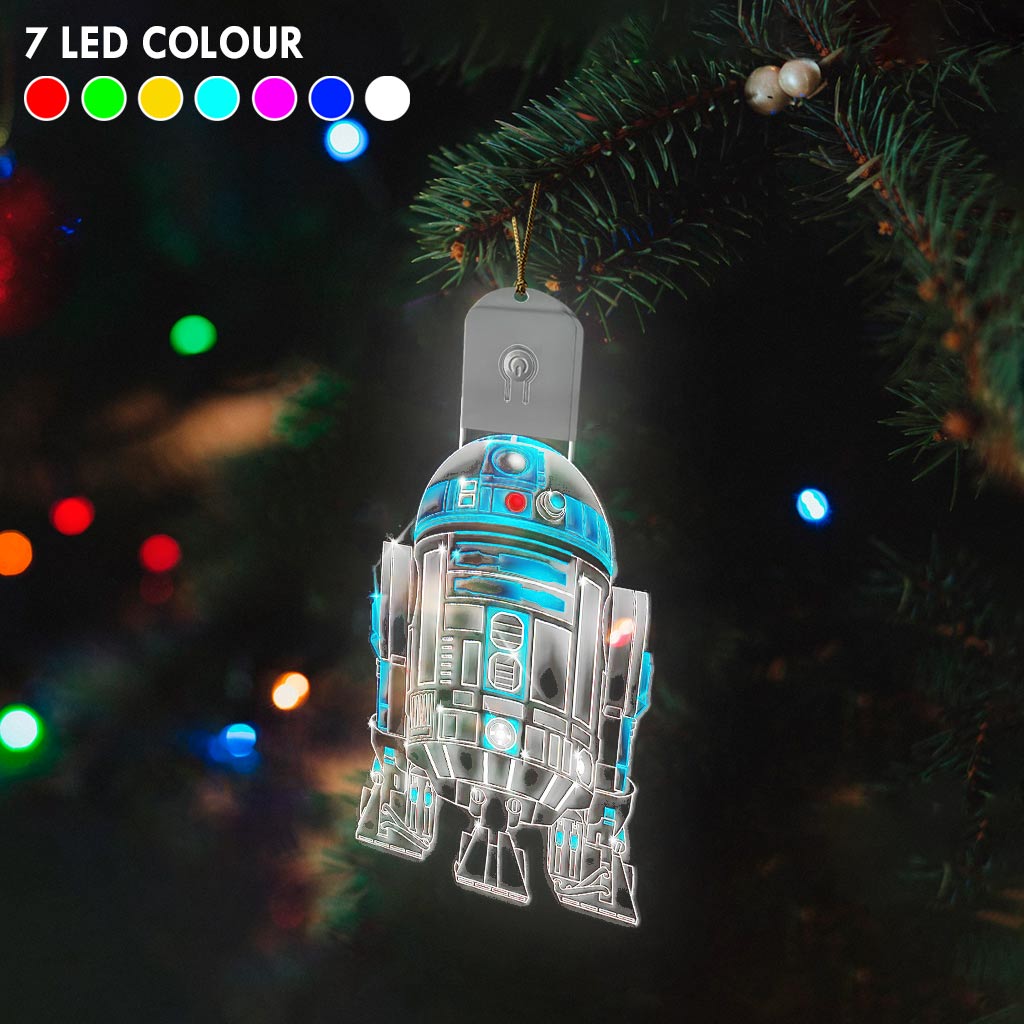 Robot Galaxy - Christmas The Force Shaped Led Acrylic Ornament