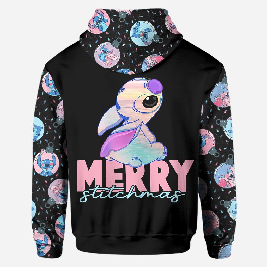 Merry Stitchmas Ohana - Personalized Christmas Ohana Hoodie and Leggings