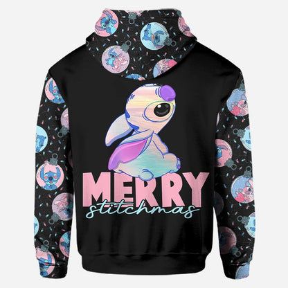 Merry Stitchmas Ohana - Personalized Christmas Ohana Hoodie and Leggings