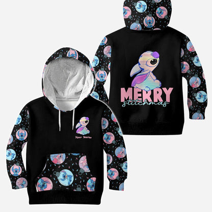 Merry Stitchmas Ohana - Personalized Christmas Ohana Hoodie and Leggings