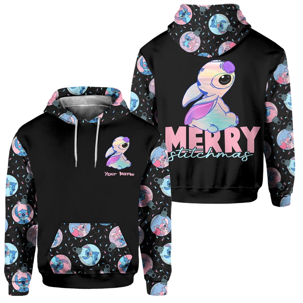 Merry Stitchmas Ohana - Personalized Christmas Ohana Hoodie and Sweatpants