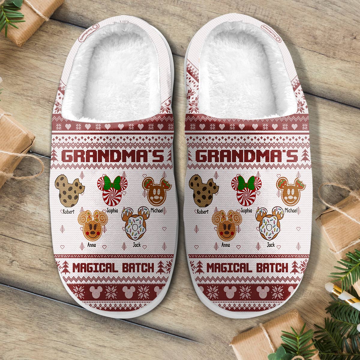 Grandma’s Magical Batch - Personalized Grandma Slippers