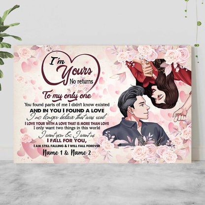 I'm Yours No Returns Or Refunds - Personalized Couple Poster