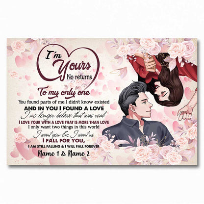 I'm Yours No Returns Or Refunds - Personalized Couple Poster