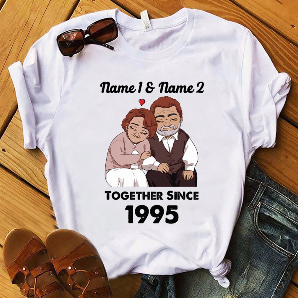 Husband And Wife Together Since - Personalized Couple T-shirt and Hoodie