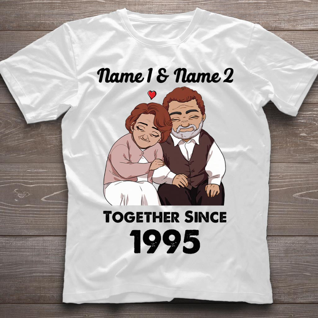 Husband And Wife Together Since - Personalized Couple T-shirt and Hoodie