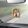 You &amp; Me &amp; The Horse - Personalized Couple Horse Car Ornament (Printed On Both Sides)