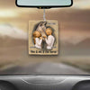 You &amp; Me &amp; The Horse - Personalized Couple Horse Car Ornament (Printed On Both Sides)