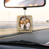 You &amp; Me &amp; The Horse - Personalized Couple Horse Car Ornament (Printed On Both Sides)