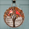 Those We Love Don&#39;t Go Away - Personalized Memorial Round Wood Sign