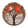 Those We Love Don&#39;t Go Away - Personalized Memorial Round Wood Sign