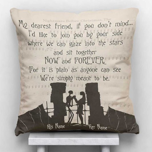 My Dearest Friend - Personalized Couple Nightmare Throw Pillow