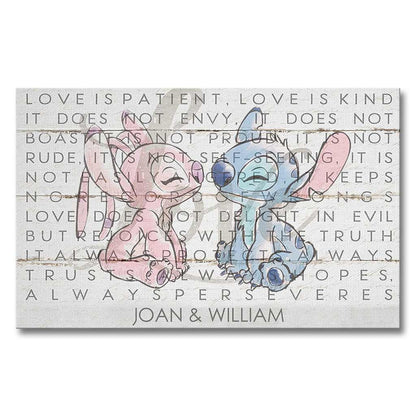 Love Is Patient Love Is Kind - Personalized Couple Ohana Canvas And Poster