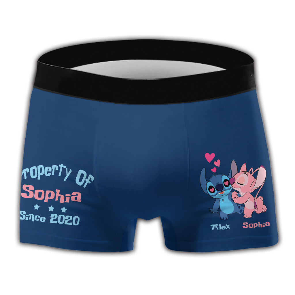 Property - Personalized Couple Ohana Men's Boxer Briefs