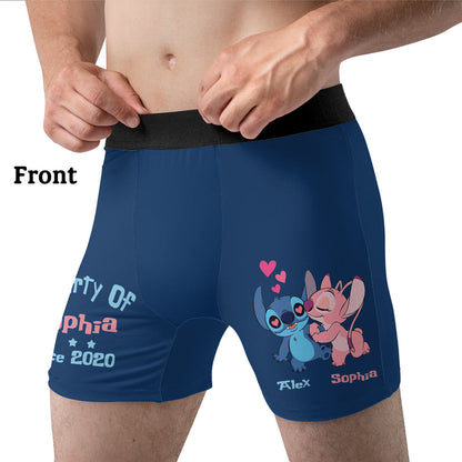 Property - Personalized Couple Ohana Men's Boxer Briefs