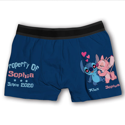 Property - Personalized Couple Ohana Men's Boxer Briefs