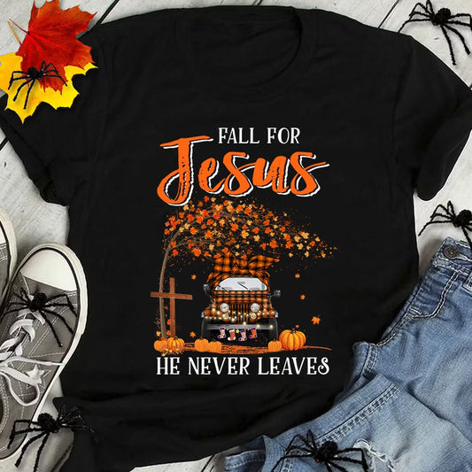 Fall For Jesus Car T-shirt and Hoodie 0823