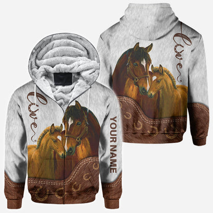 Love Horses - Personalized All Over T-shirt and Hoodie