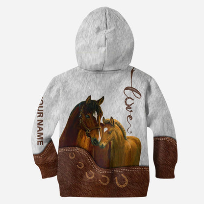 Love Horses - Personalized All Over T-shirt and Hoodie