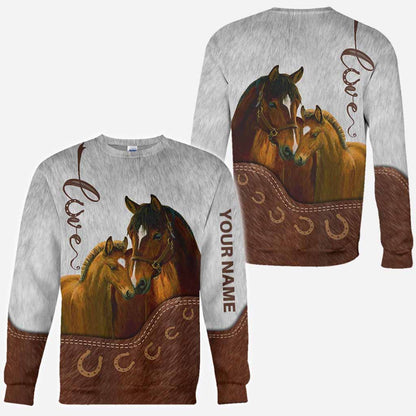 Love Horses - Personalized All Over T-shirt and Hoodie