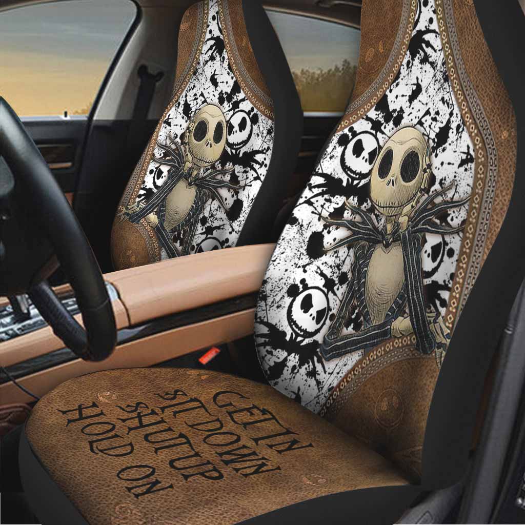 Get It Sit Down - Nightmare Seat Covers With Leather Pattern Print