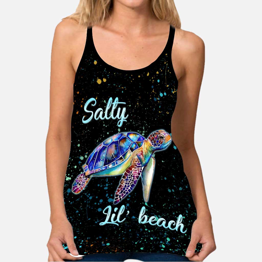 Salty Lil' Beach - Turtle Cross Tank Top