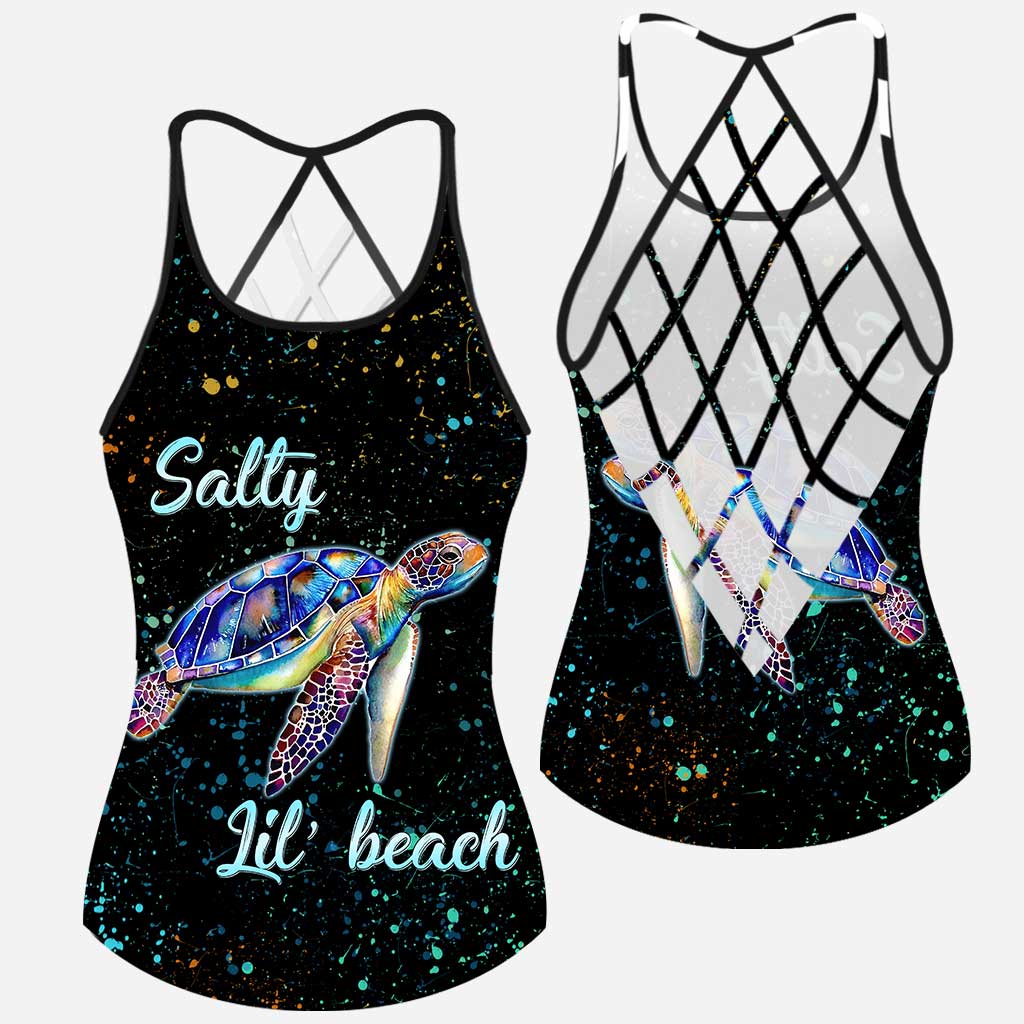 Salty Lil' Beach - Turtle Cross Tank Top