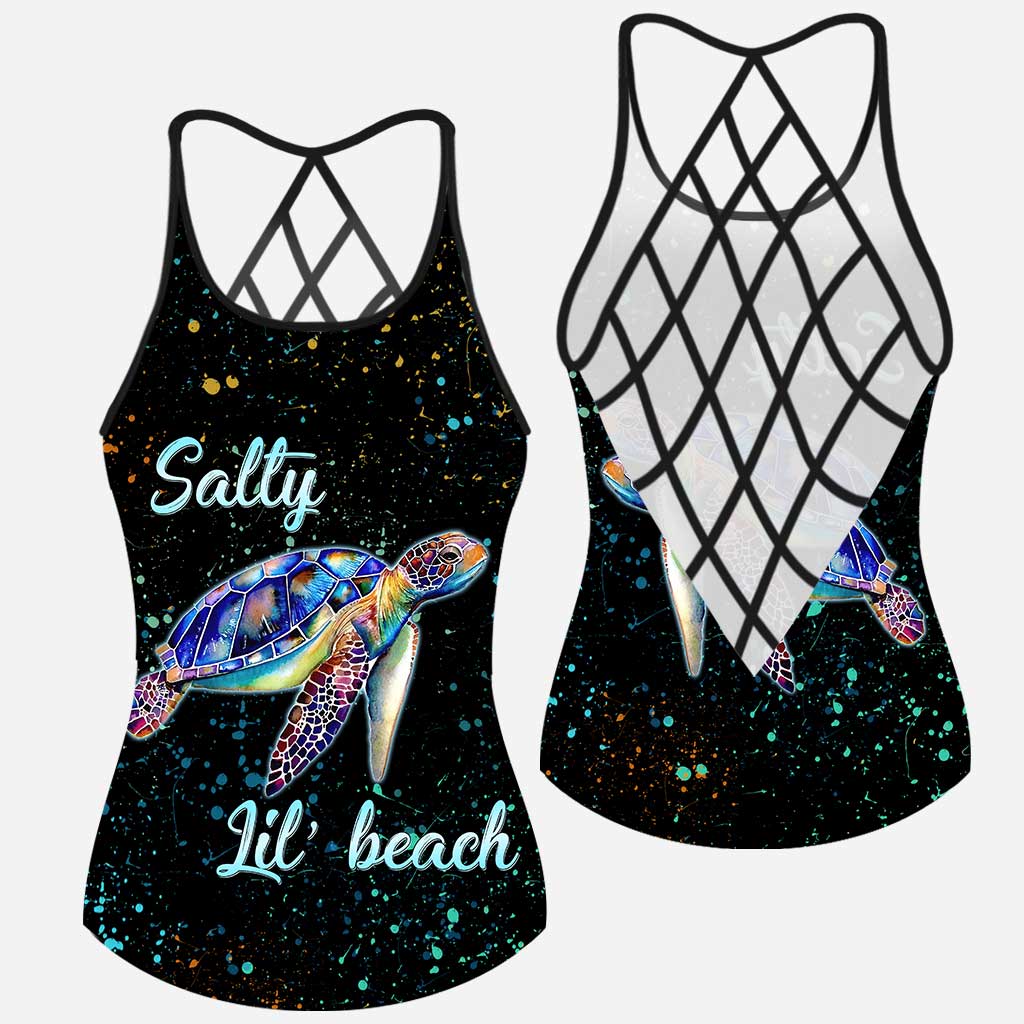 Salty Lil' Beach - Turtle Cross Tank Top