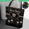 Mom I Love You - Personalized Mother&#39;s Day Tote Bag With Leather Pattern Print