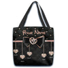 Mom I Love You - Personalized Mother&#39;s Day Tote Bag With Leather Pattern Print