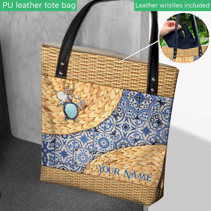 Love Turtles Eclectic Style - Personalized Tote Bag With 3D Pattern Print