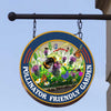Pollinator Friendly Garden Personalized Round Metal Sign