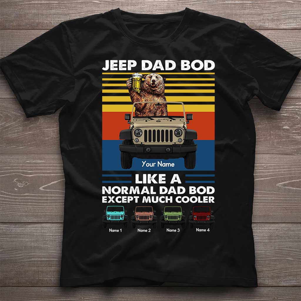 Much Cooler Dad Bod - Personalized Car T-shirt and Hoodie