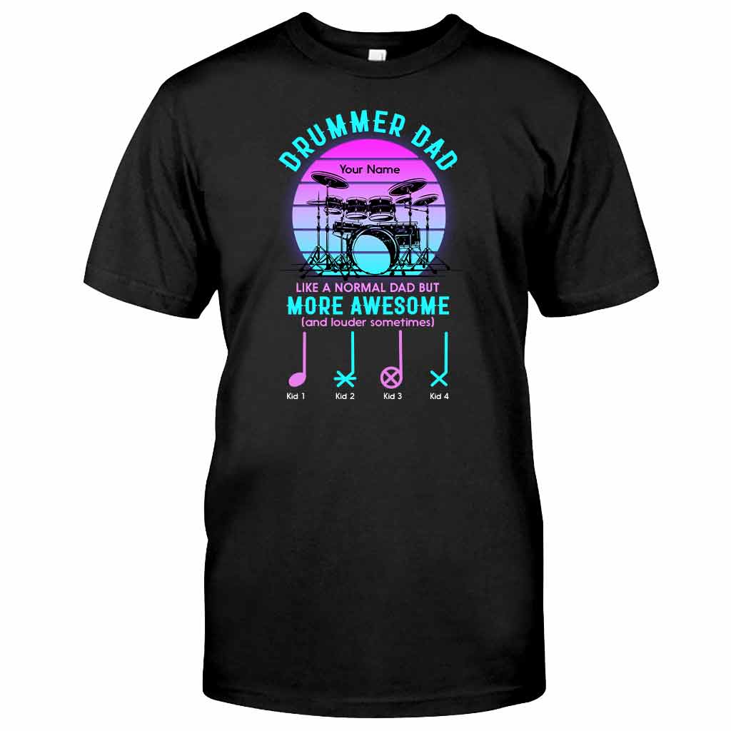 Drummer Dad - Personalized Father's Day T-shirt and Hoodie