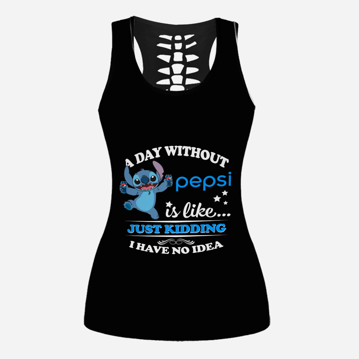 A Day Without Blue Soft Drink Hollow Tank Top and Leggings